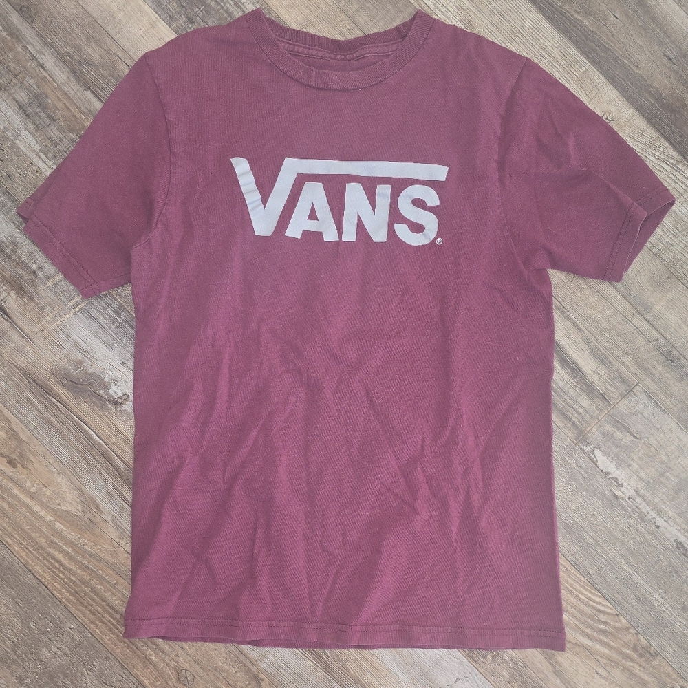Boy's Vans Burgundy Tee Size: Medium